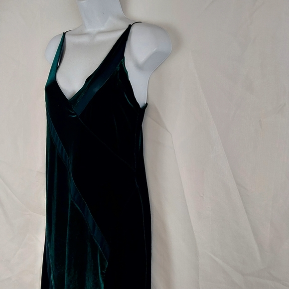 Free People Spliced Forest Green Velvet Maxi Dress - Picture 6 of 13